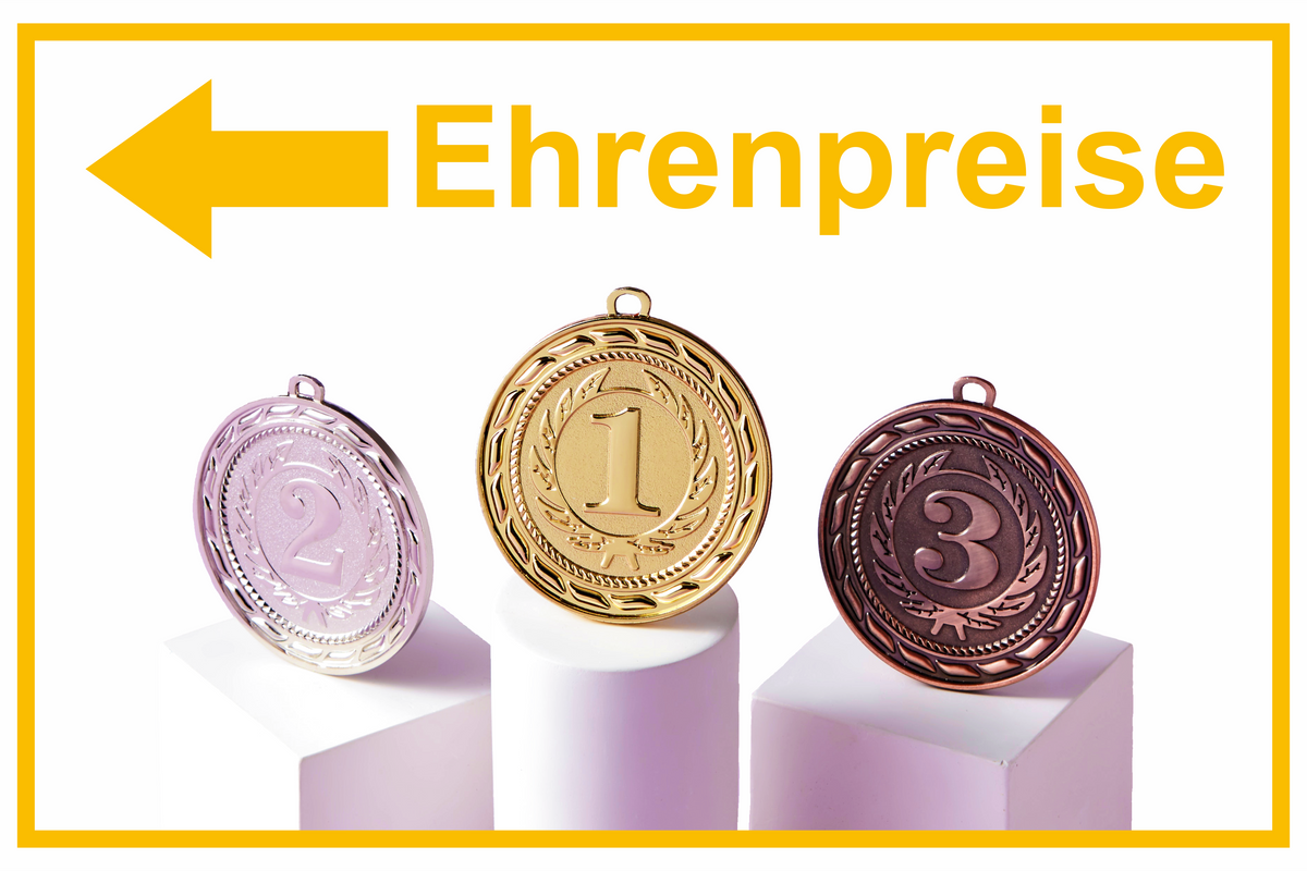 Wegweiser Ehrenpreise | Verschiedene Farben und Richtungen – Ansicht Ehrenpreise Motiv3 gelb links
