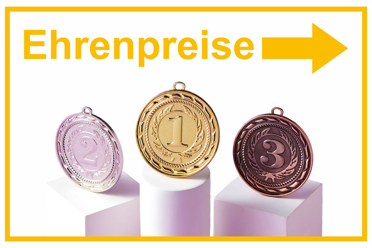 Wegweiser Ehrenpreise | Verschiedene Farben und Richtungen – Ansicht Ehrenpreise Motiv3 gelb rechts