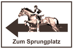 Wegweiser Sprungplatz | verschiedene Farben und Richtungen – Ansicht Sprungplatz schwarz links