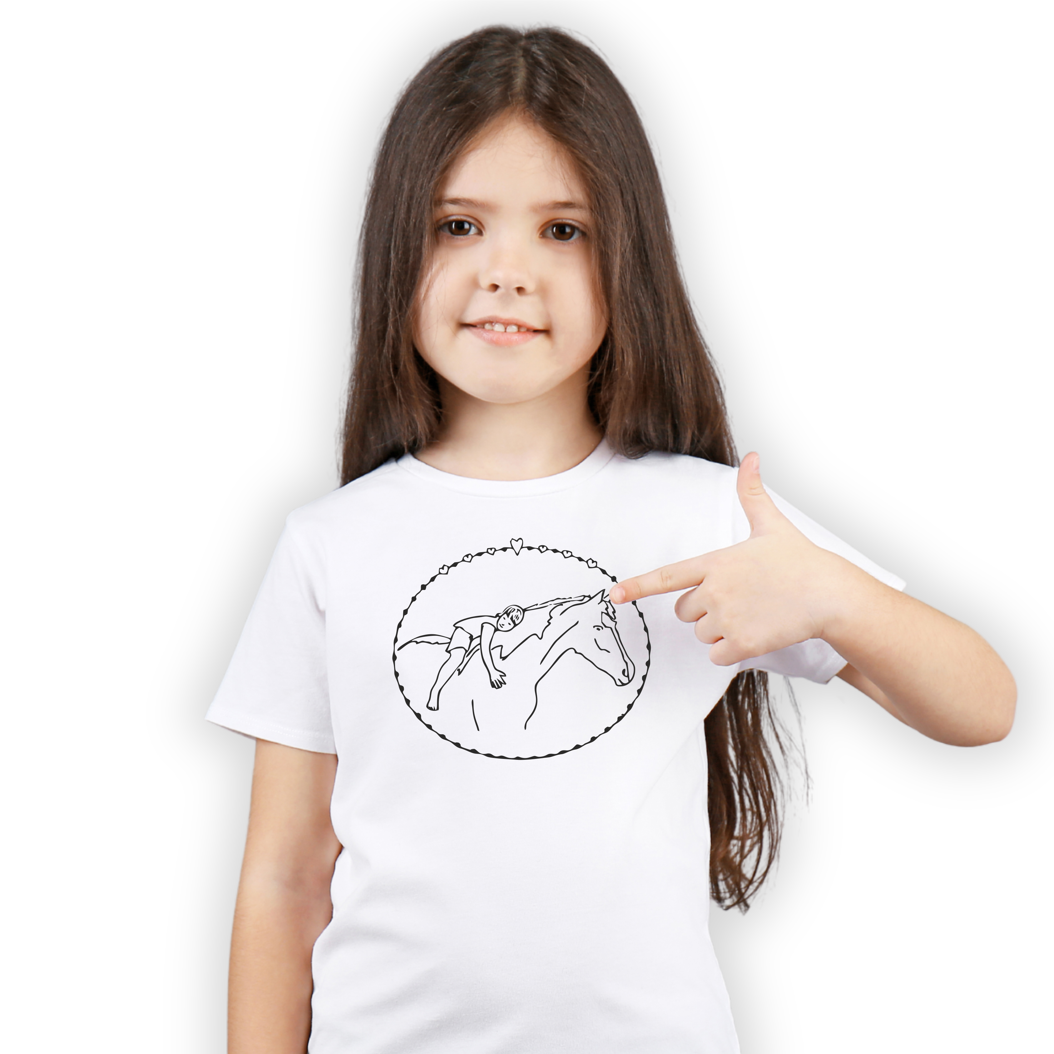 Kinder T-Shirt - mit Pferdemotiv - Design 2
