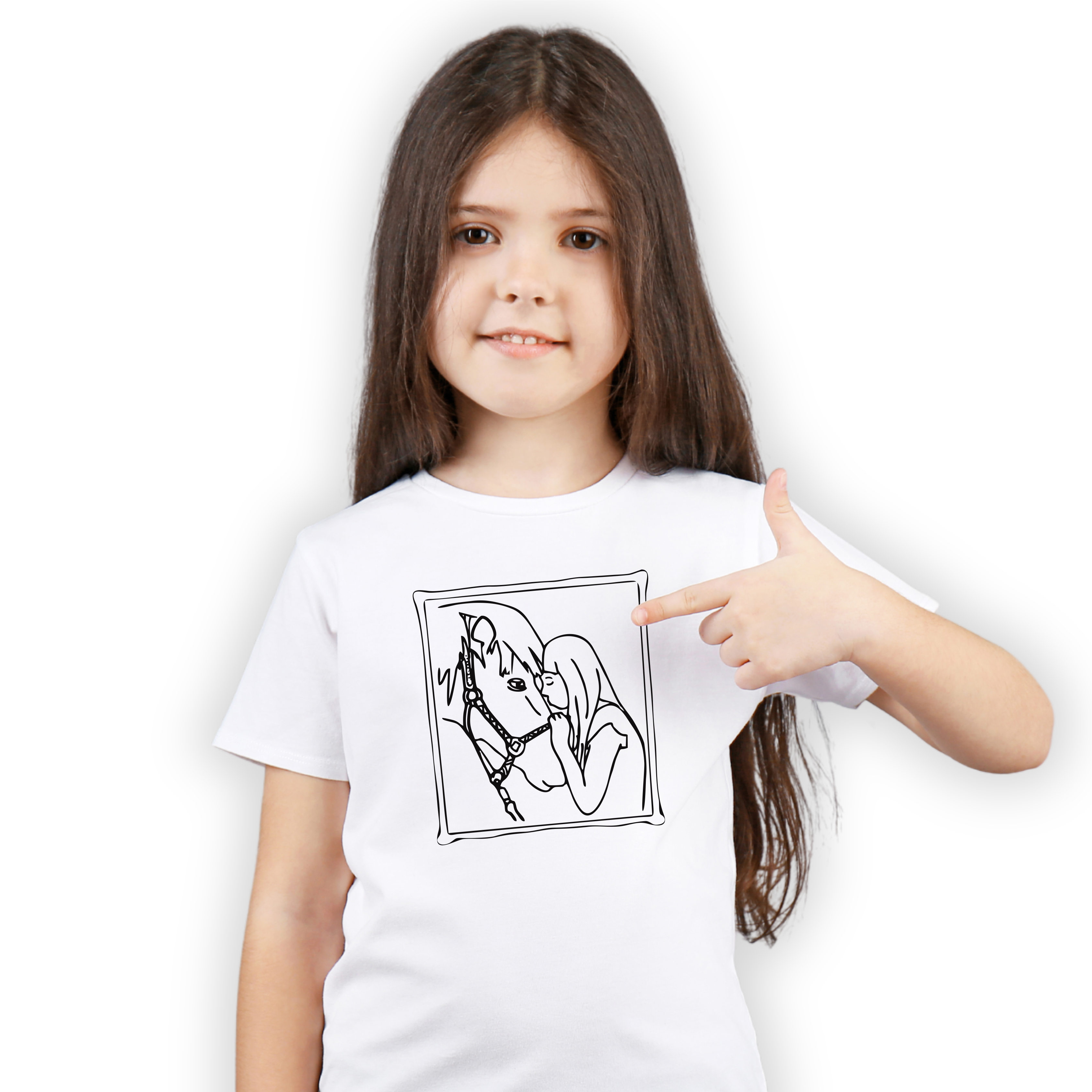 Kinder T-Shirt - mit Pferdemotiv - Design 4