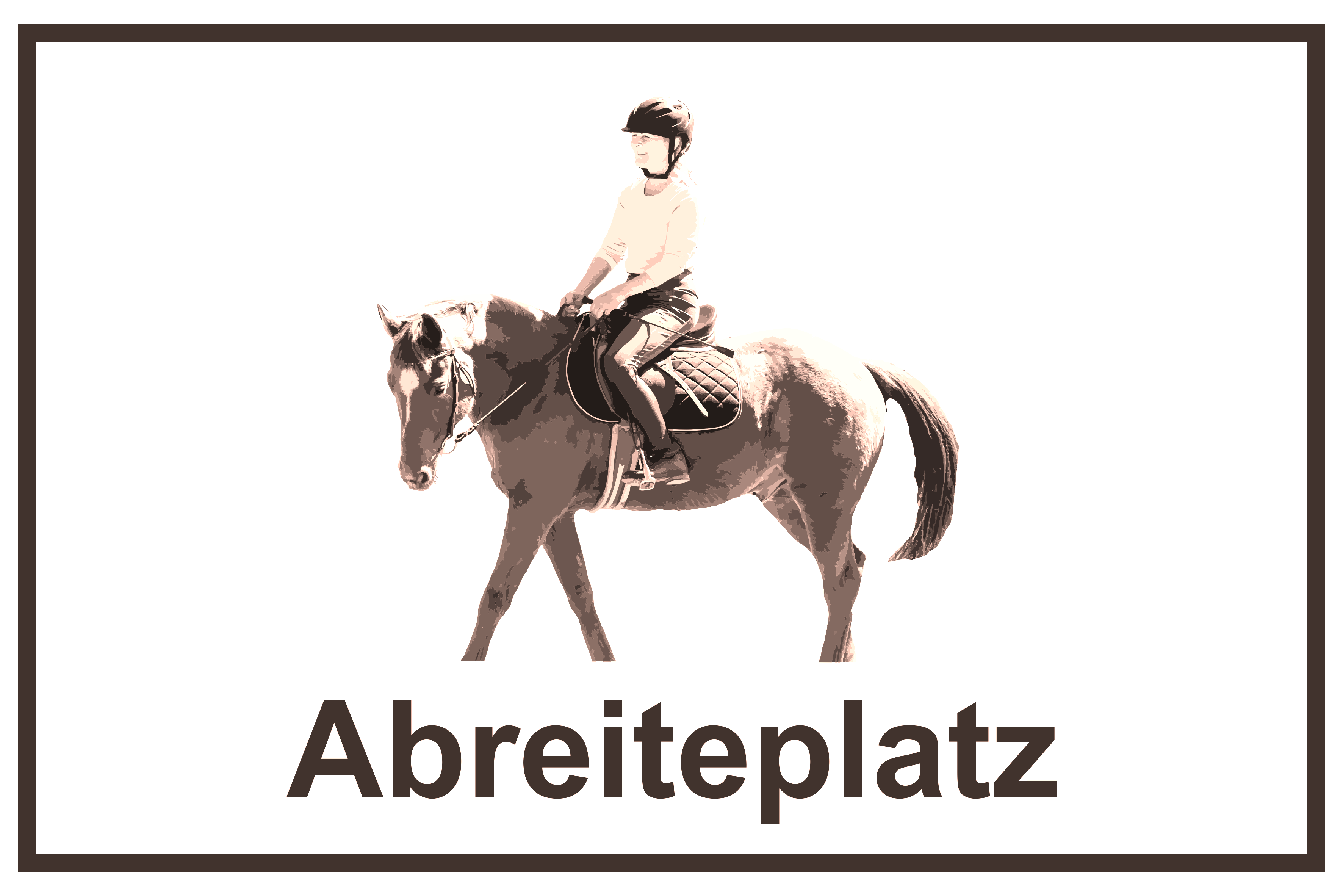 Wegweiser Abreiteplatz | Verschiedene Farben und Richtungen  